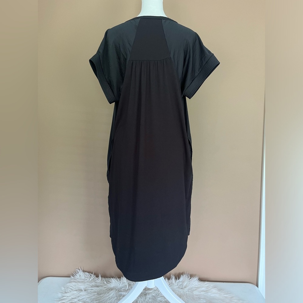 {Chico's} Tara Tee Dress Short Sleeve in Black - Size Chico's 0 (Small) - Picture 7 of 12